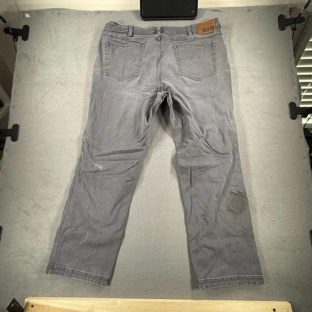 Duluth Trading Co 42x32 Gray Work Pants Flex Fire Hose 5 Pocket Stained